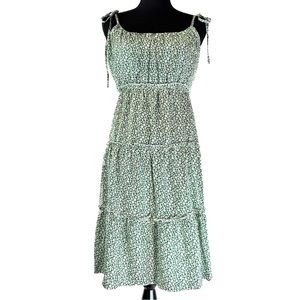 Davi & Dani - Ditsy Ruffle Tiered Vacation Dress